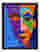Colorful Modern Face Art Print - Black