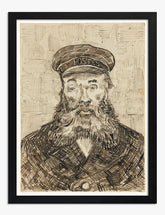 Van Goghs Postman Art Print - Black