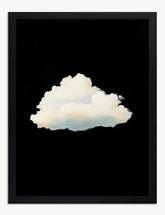 Midnight Cloud Glow Art Print - Black