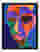 Colorblock Expression Art Print - Black
