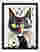 Miro-Inspired Whimsical Cat Art Print - Black