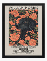 Morris Floral Elegance Art Print - Black