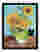 Van Gogh Sunflowers & Cat Art Print - Black