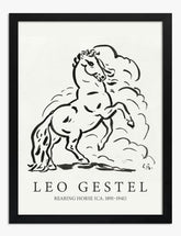 Rearing Horse by Leo Gestel Art Print Black