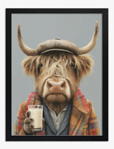 Highland Charm Art Print - Black
