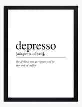 Coffee Lovers Lament Art Print - Black