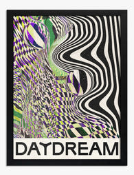Psychedelic Daydream Waves Art Print - Black