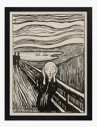 Edvard Munch – The Scream Art Print - Black