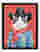 Cowboy Cat Charm Art Print - Black