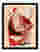 Modern Santa Abstract Art Print - Black