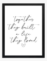 Life They Loved Quote Art Print - Black