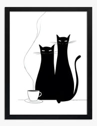 Midnight Companions Art Print Black