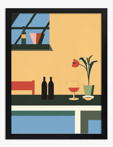 Vibrant Kitchen Vibes Art Print - Black