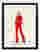 Oops! Red Power Pose Art Print - Black