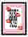 Lucky Card Kiss Queen Art Print - Black