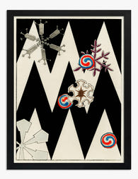 Snowflake Modern by Shin Bijutsukai Art Print Black