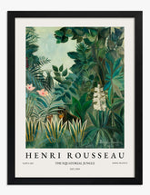 Rousseaus Jungle Dream Art Print - Black