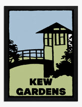Tranquil Kew Bridge Art Print - Black