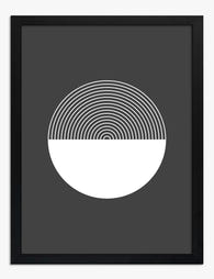 Infinite Calm Circle Art Print - Black