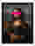 Mona Lisa Remix by da Vinci Art Print - Black
