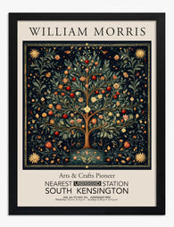 William Morris Tree of Life Art Print - Black