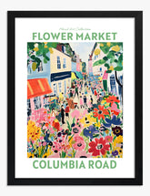 Columbia Market Blossoms Art Print Black Frame