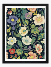 Columbia Road Blooms Art Print Black Frame