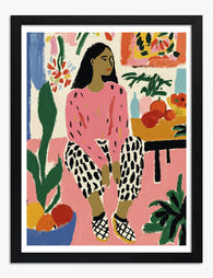 Matisse Inspired Elegance Art Print Black Frame