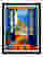 Amalfi Window View Art Print Black Frame