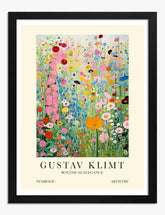 Klimts Spring Garden Art Print Black Frame