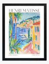 Coastal Maximalist Vibes Art Print Black Frame