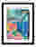 Coastal Maximalist Decor Art Print Black Frame