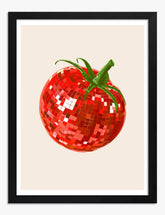 Tomato Disco Vibe Art Print Black Frame