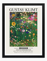 Klimts Wild Garden Art Print Black Frame