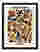 Autumn Market Charm Art Print Black Frame