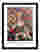 Klimt Floral Woman Art Print Black Frame