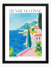 Coastal Eclectic Decor Art Print Black Frame