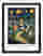 Klimts Night Town Art Print Black Frame