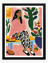 Summer Elegance Art Print Black Frame