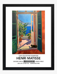 Amalfi Coast View Art Print Black Frame