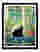 Klimts Garden Cat Art Print Black Frame