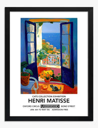 Matisses Amalfi Window Art Print Black Frame