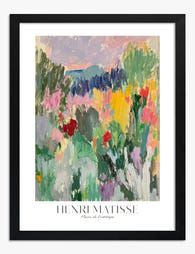 Spring Wildflowers Art Print Black Frame