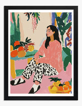 Feminine Elegance Art Print Black Frame