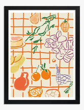 Sunny Kitchen Still Life Art Print Black Frame