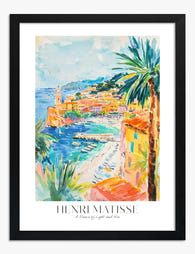 Coastal Eclectic Poster Art Print Black Frame