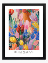 Matisse Tulips Decor Art Print Black Frame
