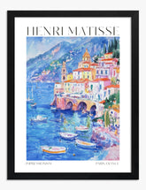 Coastal Maximalist Decor Art Print Black Frame