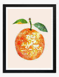 Trendy Disco Kitchen Art Print Black Frame