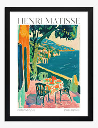 French Vintage Vibes Art Print Black Frame